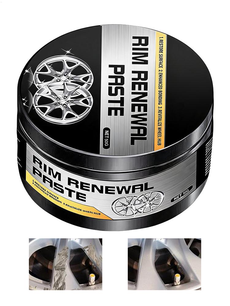 Wheel Cleaner Alloy - ครีมซ่อมแซมรอยขีดข่วนล้ออัลลอย 50 กรัม, ครีมขัดเงารอยขีดข่วนล้ออเนกประสงค์สำหรับป้องกันการสึกหรอ, การเกิดออกซิเดชัน และการฟื้นฟูพื้นผิว