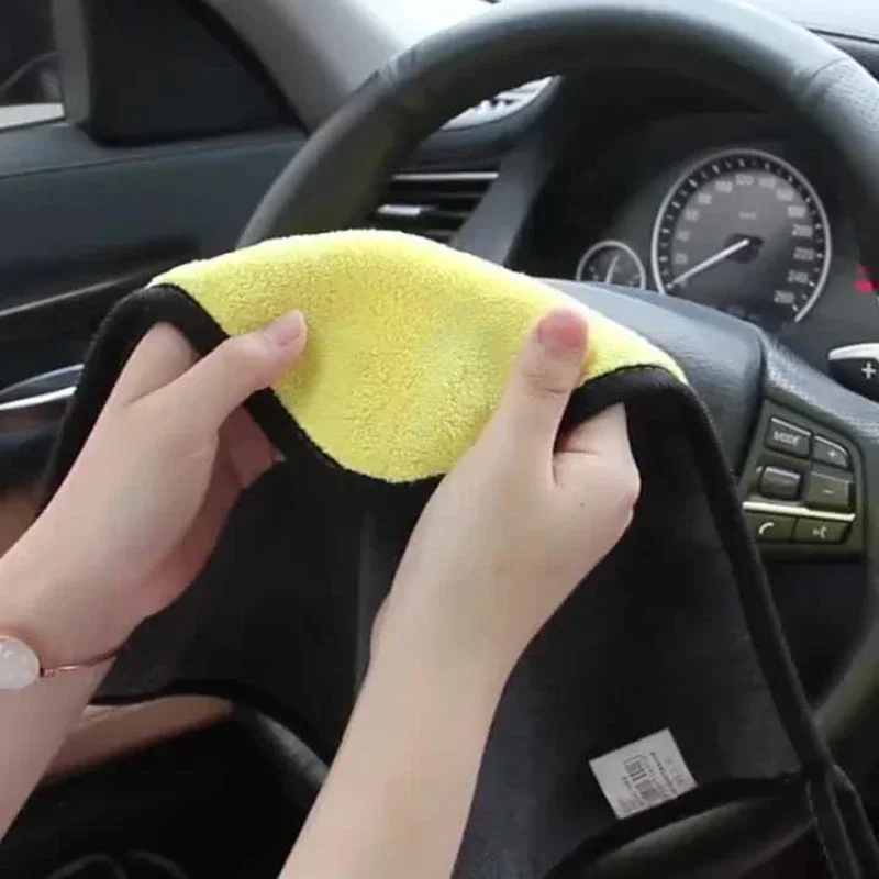 1/5pcs Thicken รถผ้าขนหนูทําคว - Microfiber Towel Detailing บทวิจารณ์และราคา